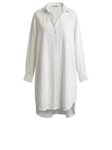 ^Frank & Eileen Mary Cotton Twill Long Sleeve Button Up Mini Shirt Dress, Size M