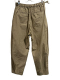 *Soeur Andreas Cotton High-Rise Elastic Side Tie Waist Pull-On Tapered Leg Ankle Pants, Size FR36=4
