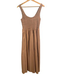 *XiRENA Florence Cotton Poplin Sleeveless Scoop Neck Smocked Bodice Midi Dress, Size S