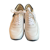 *Paul Green 5310 Leather Lace-Up Side Zipper Low Top Sneakers, Size UK7.5=US10