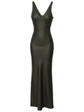 *Anine Bing Camille Silk Sleeveless Scoop Neck Bias Cut Maxi Dress, Size S