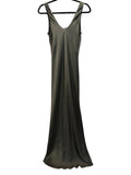 *Anine Bing Camille Silk Sleeveless Scoop Neck Bias Cut Maxi Dress, Size S