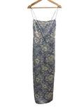 *Reformation Frankie Silk Floral Cami Smocked Back High Slit Fitted Maxi Dress, Size 4(S)