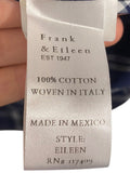 *Frank & Eileen Eileen Relaxed Fit Cotton Plaid Long Sleeve Collared V-Neck Button-Up Shirt Top, Size M