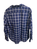 *Frank & Eileen Eileen Relaxed Fit Cotton Plaid Long Sleeve Collared V-Neck Button-Up Shirt Top, Size M