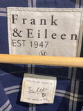 *Frank & Eileen Eileen Relaxed Fit Cotton Plaid Long Sleeve Collared V-Neck Button-Up Shirt Top, Size M