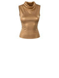 *NWT Rails Kaleen Satin Sleeveless High Neck Draped Front Top, Size XS
