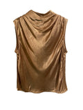 *NWT Rails Kaleen Satin Sleeveless High Neck Draped Front Top, Size XS