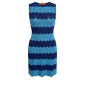 *NWT Simon Miller Muji Wavy Stripe Knit Sleeveless Crew Neck Shift Mini Dress, Size S