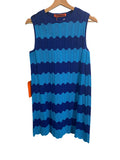 *NWT Simon Miller Muji Wavy Stripe Knit Sleeveless Crew Neck Shift Mini Dress, Size S