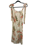 *Reformation Twilight Crepe Tie Shoulder Cami Square Neck Side Slit Midi Dress, Size 8