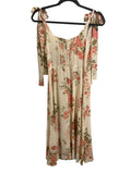 *Reformation Twilight Crepe Tie Shoulder Cami Square Neck Side Slit Midi Dress, Size 8
