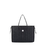 ^MCM Reversible Medium Liz Visetos Coated Canvas & Leather Tote Bag w/ Pouch