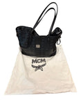 *MCM Reversible Medium Liz Visetos Coated Canvas & Leather Tote Bag w/ Pouch