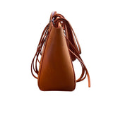 *Mansur Gavriel Fringe Calf Leather Zip Closure Satchel Tote Shoulder Bag