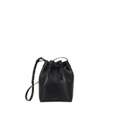 *Mansur Gavriel Large Bucket Bag Smooth Leather Drawstring Top Closure Crossbody Bag w/Pouch