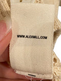 *Alex Mill Elle Pointelle Cotton & Hemp Knit Short Sleeve Round Neck Button-Up Cardigan Top, Size S