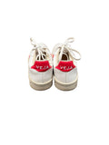*Veja V-10 Leather Perforated-Toe Lace-Up Low-Top Sneakers, Size 8.5