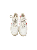 *Veja V-10 Leather Perforated-Toe Lace-Up Low-Top Sneakers, Size 8.5