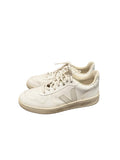 *Veja V-10 Leather Perforated-Toe Lace-Up Low-Top Sneakers, Size 8.5