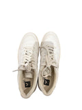 *Veja V-10 Leather Perforated-Toe Lace-Up Low-Top Sneakers, Size 8.5