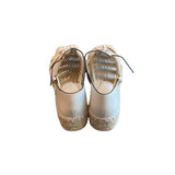 *Tory Burch Fisherman Jute & Leather Buckle Flat Platform Espadrille Sandals, Size 6