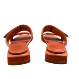*Officine Creative Elsie Leather Double Velcro Straps 1" Block Heel Slide Sandals, Size 36