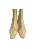 *Staud Wally Leather Snip Toe Side Zipper Blade Heel Low Shaft Boots, Size 38.5