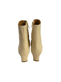 *Staud Wally Leather Snip Toe Side Zipper Blade Heel Low Shaft Boots, Size 38.5