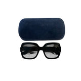 *Gucci GG0036S Oversized Square Acetate Frame Smoke Lens GG Logo Sunglasses w/Case
