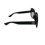 *Gucci GG0036S Oversized Square Acetate Frame Smoke Lens GG Logo Sunglasses w/Case