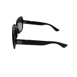 *Gucci GG0036S Oversized Square Acetate Frame Smoke Lens GG Logo Sunglasses w/Case