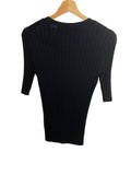 *Veronica Beard Dillon Ribbed Jersey Short Sleeve Crew Neck Top, Size M