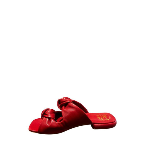 ^NWOT Officine Creative Suki Leather Double Bow Strap Vamp Slide Sandals, Size 38