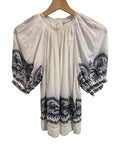 *Ulla Johnson Blythe Cotton Voile Embroidered Puff Sleeve Round Neck Top, Size 2