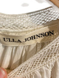 *Ulla Johnson Blythe Cotton Voile Embroidered Puff Sleeve Round Neck Top, Size 2