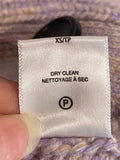 *A.L.C Jacks Wool Honeycomb Knit Marled V-Neck Button-Up Oversized Boyfriend Cardigan, Size XS