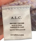 *A.L.C Jacks Wool Honeycomb Knit Marled V-Neck Button-Up Oversized Boyfriend Cardigan, Size XS