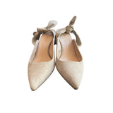 *M. Gemi The Lasso Suede Leather Pointed Toe Bow Vamp 60mm Heel Mule, Size 39.5
