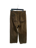 *THE GREAT. The Painter Cotton Canvas High Rise Flat Front Wide-Leg Cropped Pants, Size 28 (6)