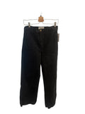 *THE GREAT. The Painter Cotton Canvas High Rise Flat Front Wide-Leg Cropped Pants, Size 28 (6)