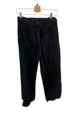 *THE GREAT. The Painter Cotton Canvas High Rise Flat Front Wide-Leg Cropped Pants, Size 28 (6)