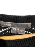 *Vince Nylon Blend Semi-Sheer Pointelle Knit Crew Neck Pullover Sweater Top, Size XS