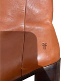 *Frye Julia Leather Side Zipper 3" Block Heel Low Shaft Boots, Size 7.5