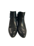 *Frye Judith Bootie Leather Double Side Zipper 2.5" Stacked Cuban Heel Ankle Boots, Size 7.5