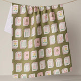 Geometry Flower Tiles Tea Towel