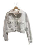 *AGOLDE Palmer Cotton Denim Balloon Sleeve Cropped Trucker Jean Jacket, Size XS