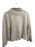 *Frank & Eileen Mini Belfast Heathered Cotton Triple Terry Double Breasted Notch Lapel Cropped Blazer Jacket, Size M