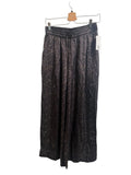 *Essentiel Antwerp Irving Satin Leopard High-Rise Wide-Leg Pull-On Pants, Size EU 38=US 8