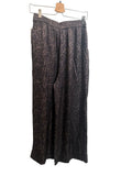 *Essentiel Antwerp Irving Satin Leopard High-Rise Wide-Leg Pull-On Pants, Size EU 38=US 8